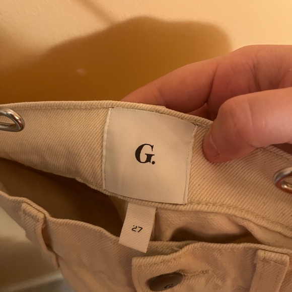 G. Label by Goop Janay Straight Leg High Rise Jeans in Natural - Picture 7 of 9